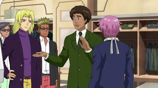 Neo Yokio  Kaz goes depressed shopping Arcangelos First Appearance [upl. by Essilec]