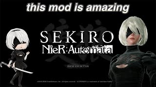 sekiro  NieR Automata 2B moveset mod showcase [upl. by Odette]