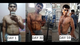 2 months body transformation from fat to fit [upl. by Fendig]