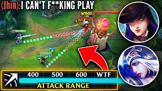 We played the LONGEST Range bot lane in existence THE JHIN WAS RAGING LOL [upl. by Dorca]