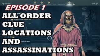 Assassins Creed Odyssey  Legacy of the First Blade  All Order Member Clues amp Kills [upl. by Nagek404]