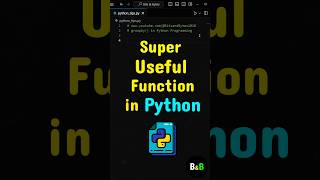 Super Useful Function in Python python coding programming [upl. by Nahtnanhoj251]