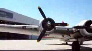 B17G Flying Fortress engine startup and taxi [upl. by Innoc]