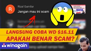 UDAH SCAM KATANYA NIH  AYO KITA BONGKAR LAGI APLIKASI WINAGAIN PENGHASIL DOLLAR PAYPAL GRATISAN [upl. by Elletnohs535]