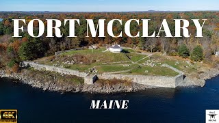 Fort McClary State Historic Site 4K Drone Footage  Kittery Maine  Fall 2022 [upl. by Abbotson]