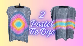 2 patterns Pastel tie dye  Yurasa Tie Dye [upl. by Halilad]