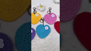 Heart Keychain and Bag Charm handmade crochet keychain heart bagcharm craftstory lovelydiy [upl. by Tierell]