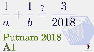 An Ingenious Solution Strategy  Putnam 2018 A1 [upl. by Seabury]