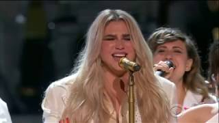 Kesha Camila Cabello Cyndi Lauper quotPRAYINGquot 60th Grammy Awards Full Performance 2018 HD 1080p [upl. by Lainey990]