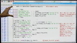 Biorhythm  Python Program [upl. by Rochemont]