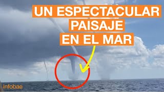 IMPACTANTE REGISTRO DE TROMBAS MARINAS EN MALLORCA [upl. by Ybrad]