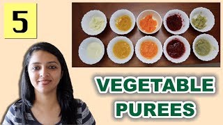 बच्चों के लिए वेजिटेबल प्यूरी  5 Vegetable Purees For 610 Month Old Babies [upl. by Nnairek]