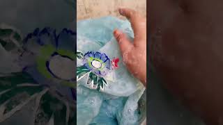 How to wash hand painted dupatta organza hand painted dupattamostpopular Bismillahdesigning [upl. by Jerome525]