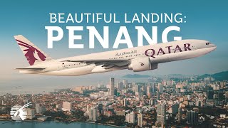 Beautiful Landing in Penang Malaysia 4K [upl. by Akcirderf]