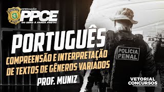 PORTUGUÊS  Compreensão e Interpretação de Textos de Gêneros Variados  Prof Muniz [upl. by Livingston895]