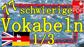 77 englische Vokabeln für Fortgeschrittene Teil 1  download kostenlos [upl. by Vanni]