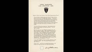 Eisenhower DDay Speech  June 1944 [upl. by Ahsinel343]