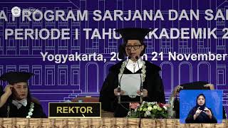 20 Nov 2024  Wisuda Program Sarjana amp Sarjana Terapan Periode I Tahun Akademik 20242025 [upl. by Ury]