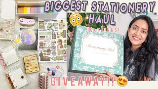 biggest ✨aesthetic✨ stationery haul EVER  StationeryPal review  Giveaway  Affordable amp Cute [upl. by Ibrahim]