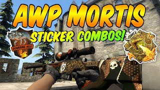 The BEST AWP Mortis Sticker Combinations in CSGO [upl. by Nuawtna]