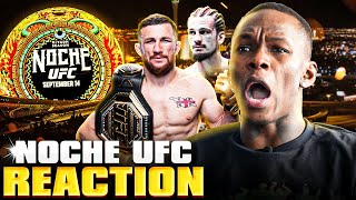 Israel Adesanya Reacts To The UFC Noche Event amp INSANE Sphere Production [upl. by Brom]