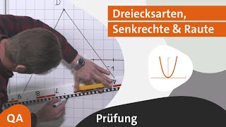 Dreiecksarten Senkrechte amp Raute QA 2018 AG I  Nr 3  alpha Lernen Prüfung erklärt Mathe [upl. by Deena]