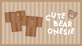 🐻Cute Bear Onesie🐻  ROBLOX Speed Design [upl. by Teriann]