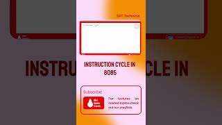 Instruction cycle  Machine Cycle  T state in 8085 shorts microprocessor microprocessor8085 [upl. by Nirhtak355]