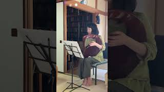 童神わらびがみ ～天の子守唄～ ライアーハープ竪琴弾き語り Warabigami Leier Lyre harp「地域の学び舎プラット」産前産後カフェにて 童神 Lyre わらびがみ [upl. by Nyre]