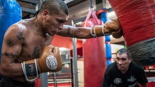 Daniel Ponce de Leon vs Abner Mares De Leon killing the bags and hitting abs [upl. by Cock]