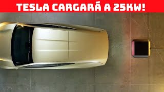 Tesla carga inalámbrica a 25kw [upl. by Yank]