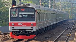 4K Stasiun Gambir Kompilasi Kereta JR 205 TM 6000 TM 7000 CC 206  KRL Commuter Line [upl. by Nart]