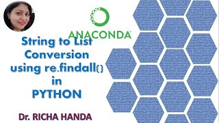 String to List conversion using refindall method [upl. by Beichner]