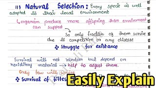 Darwins Theory Evolution  MDCAT 2023  Natural Selection [upl. by Ayahc873]