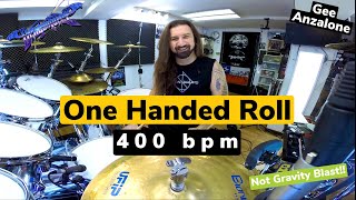 GEE ANZALONE  One Handed Stroke Roll 400 Bpm  Dragonforce Drummer [upl. by Lerat736]