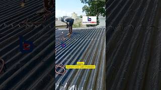 Asbestos cement sheet waterproofing work bitumen membrane laying in chennai Redhills tamil shorts [upl. by Yadsnil]