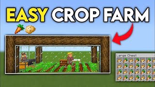 EASY AUTOMATIC CROP FARM 120  Minecraft Bedrock Edition Tutorial [upl. by Troy]