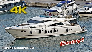 Fairline Squadron 78 Easy Docking Altea 2022 [upl. by Cyrano]