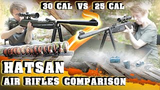 HATSAN Mod 130S Vortex 30 Cal VS Edge Vortex Combo 25 Cal  AIR RIFLES REVIEW  TARGET TEST [upl. by Sansone]