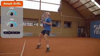 Slinger Bag Attack Drill Forehand Approach Intermediate [upl. by Elleiand52]