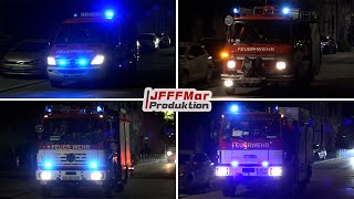 Alarmfahrten zur Jahreshauptübung 2023 der Feuerwehr Altlußheim [upl. by Odlanra]