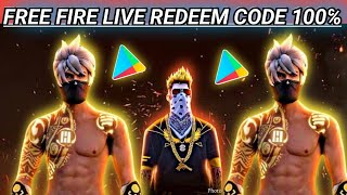 Free Fire Live Redeem Code 100℅ [upl. by Euqinot]