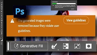 Generative Fill “Images Removed” Error EASY FIX  Photoshop 2024💯💯 [upl. by Ainevul]