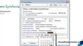 Kurs Symfonia Mała Księgowość Część 1  Dodawanie firmy [upl. by Silloc]