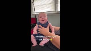 Throwing cheese on a crying baby challenge🔥Funny👶😂😂 [upl. by Dominica332]