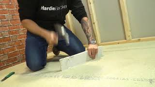 Cutting Hardie® Backer Smoothing the cut edge [upl. by Eldredge]