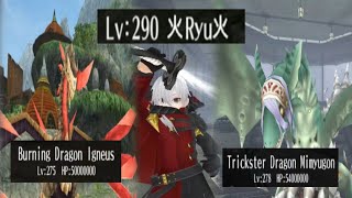 Toram OnlineSolo Agi Katana Vs Burning Dragon Igneus and Trickster Dragon Mimyugon Ultimate [upl. by Asaret]