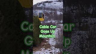 Cable car takes you up to the mountain shorts cablecar snow mountain fjellheisen [upl. by Ofilia]