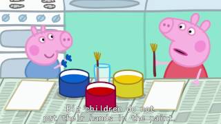 Peppa Pig 粉紅豬小妹 S237【Painting 畫圖】英語發音＋字幕 [upl. by Enelaehs786]