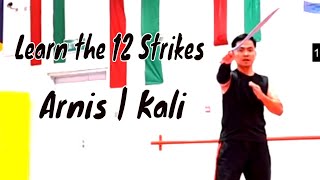 12 Basic Strikes of Arnis Tirada  Filipino Martial Arts [upl. by Marsh318]